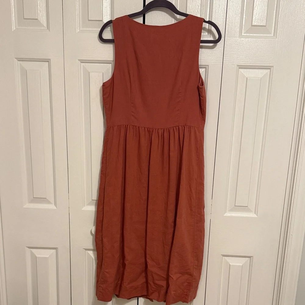 GAP Button-Front Midi Dress with Pockets - Picture 6 of 7